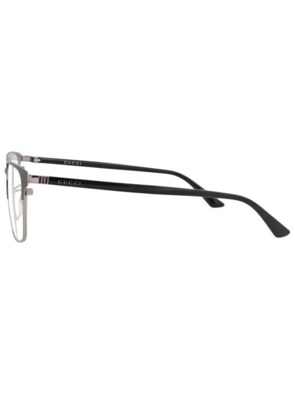 New Gucci Mens Square/Rectangle Ruthenium Black Transparent Fashion Designer Eye